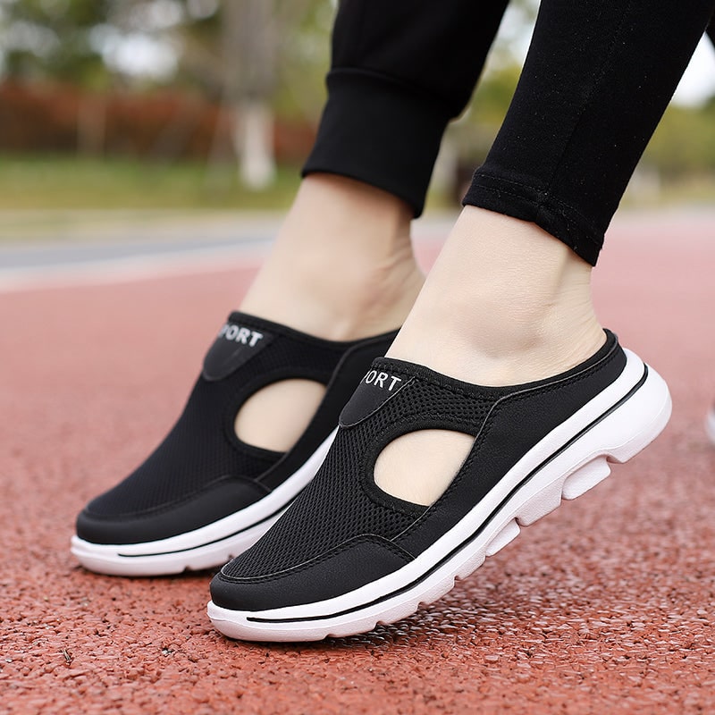 Men's Backless Mesh Sneakers with Padded Collar and Flexible Sole - Image 6