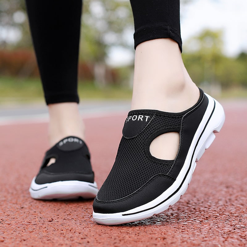 Men's Backless Mesh Sneakers with Padded Collar and Flexible Sole - Image 8
