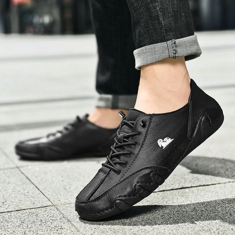 Men's Barefoot Shoes with Flexible Rubber Sole Lace-Up Closure and Textured Tread - Image 10