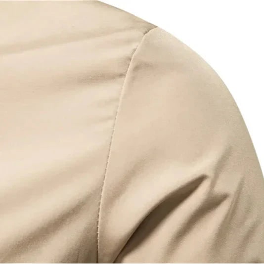 Men's Bomber Jacket with Striped Ribbed Trim and Full Front Zipper - Image 8