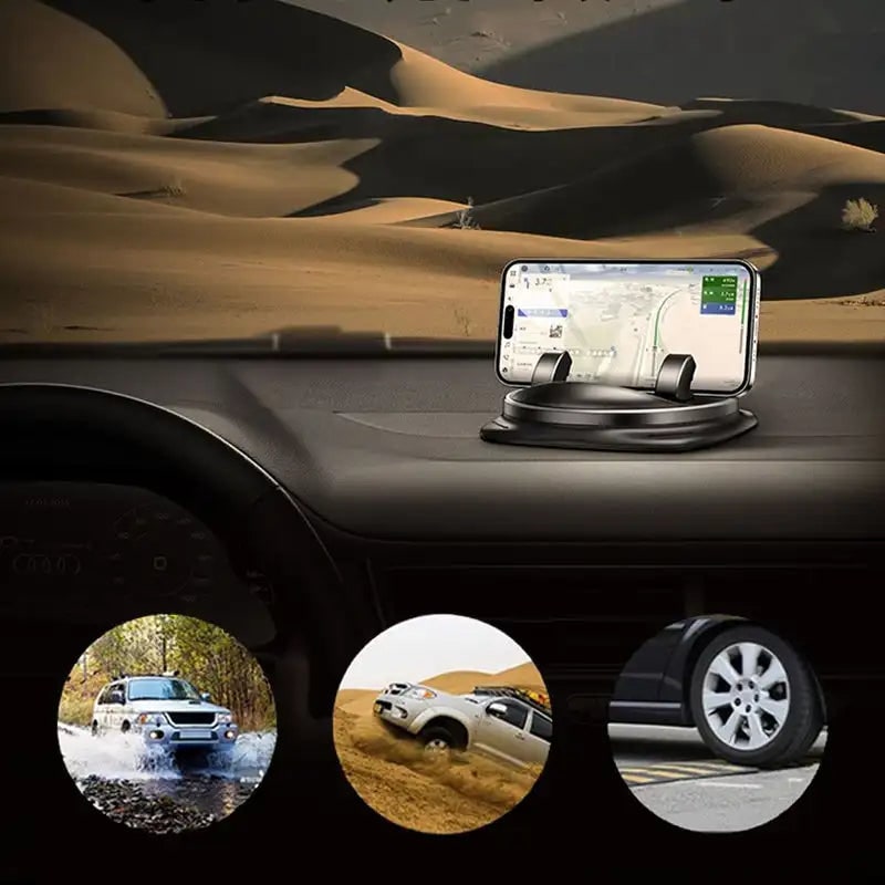 Men's Car Phone Holder Mount for Vehicle Dashboard with 360 Degree Rotating Clamshell Design - Image 1