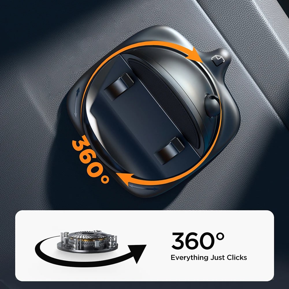 Men's Car Phone Holder Mount for Vehicle Dashboard with 360 Degree Rotating Clamshell Design - Image 5