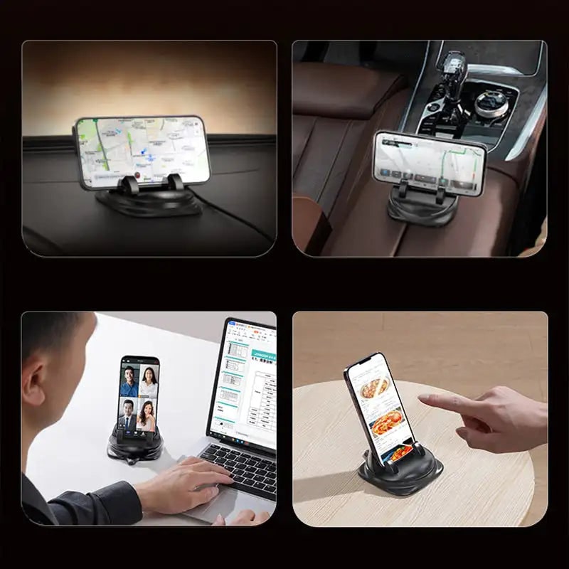 Men's Car Phone Holder Mount for Vehicle Dashboard with 360 Degree Rotating Clamshell Design - Image 6