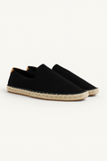 Men's Casual Slip-On Espadrille Shoes with Woven Jute Sole and Leather Trim - Image 1