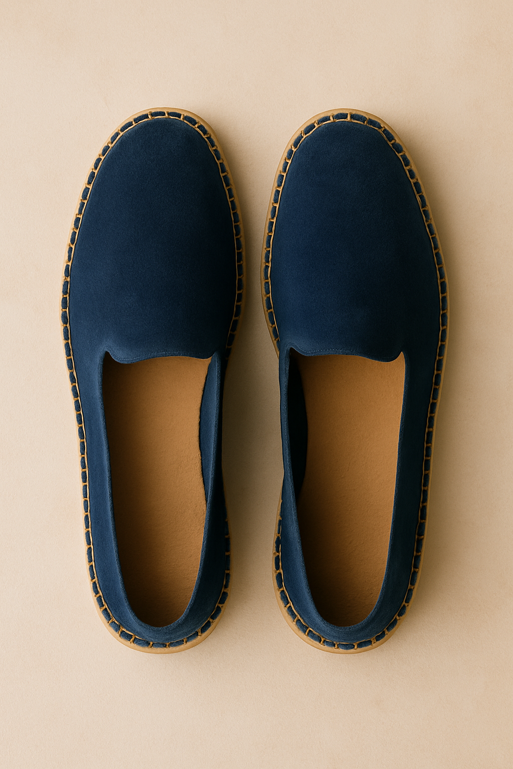 Men's Casual Slip-On Espadrille Shoes with Woven Jute Sole and Leather Trim - Image 3