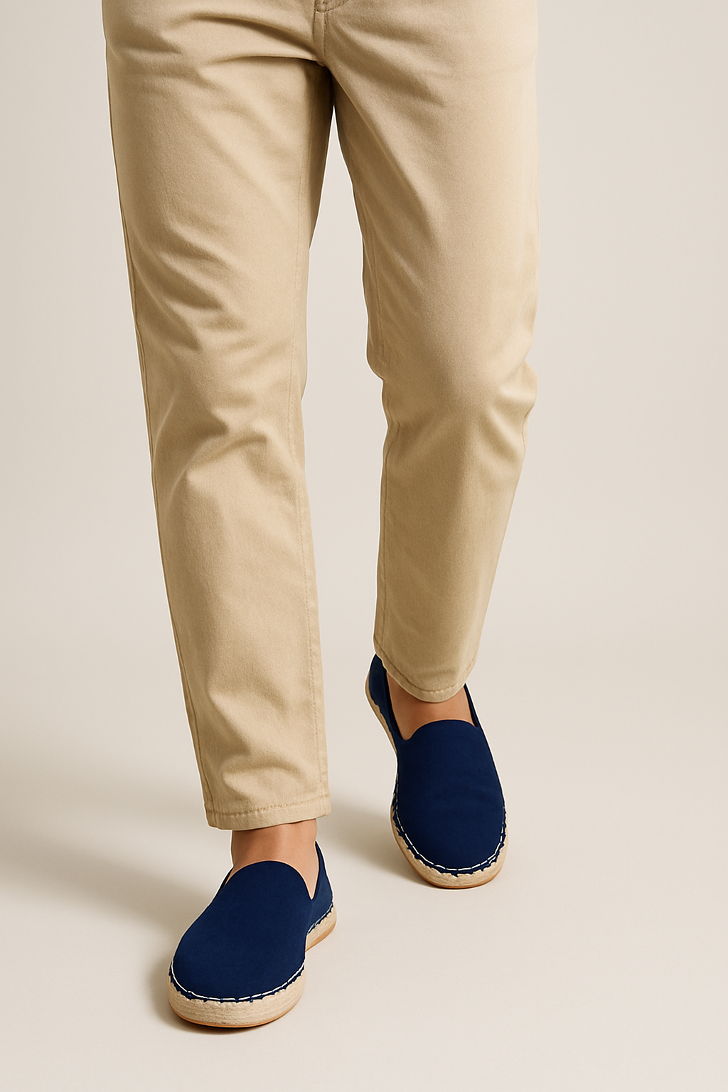 Men's Casual Slip-On Espadrille Shoes with Woven Jute Sole and Leather Trim - Image 7