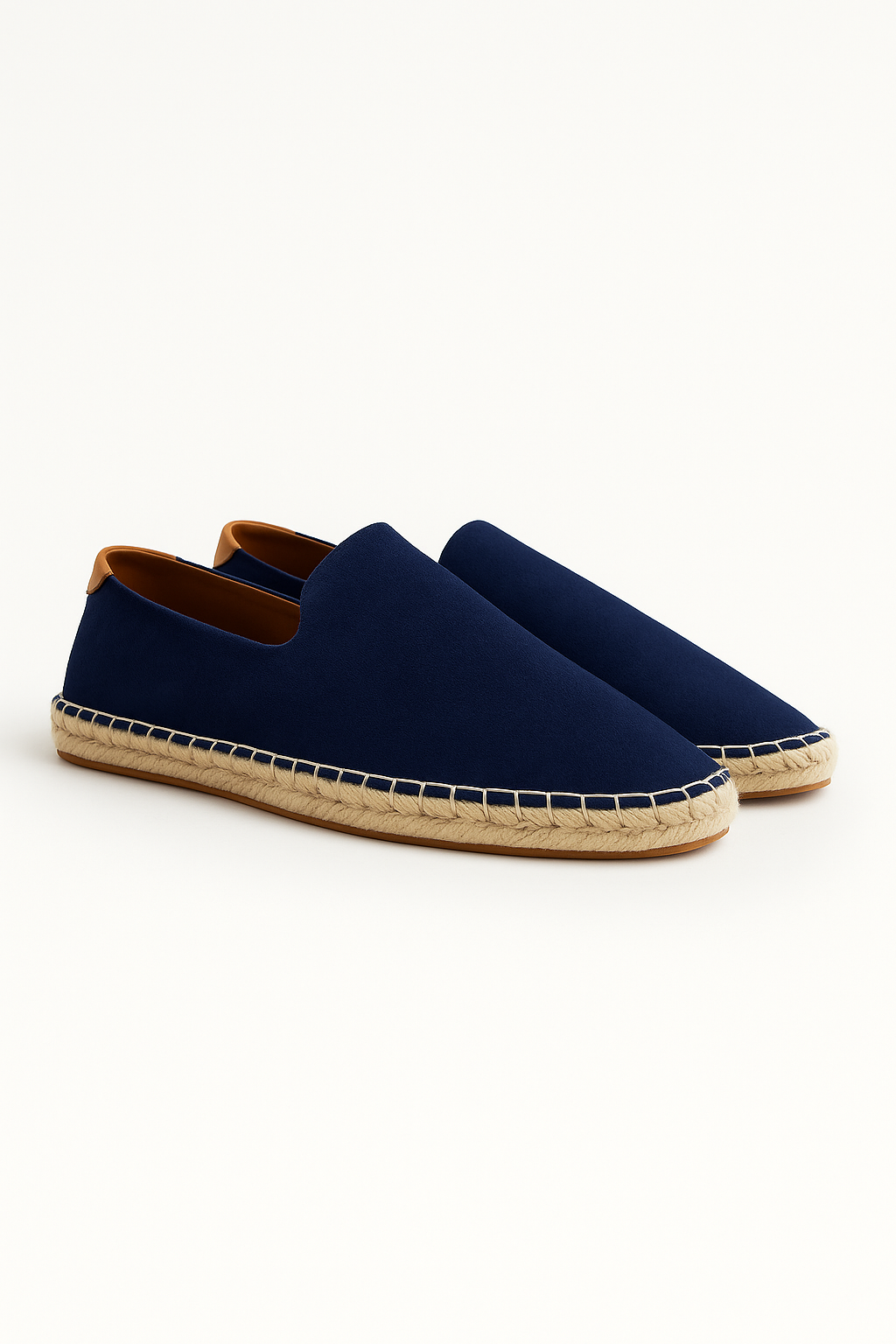 Men's Casual Slip-On Espadrille Shoes with Woven Jute Sole and Leather Trim - Image 8