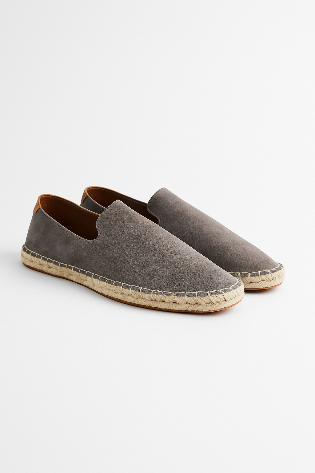 Men's Casual Slip-On Espadrille Shoes with Woven Jute Sole and Leather Trim - Image 9