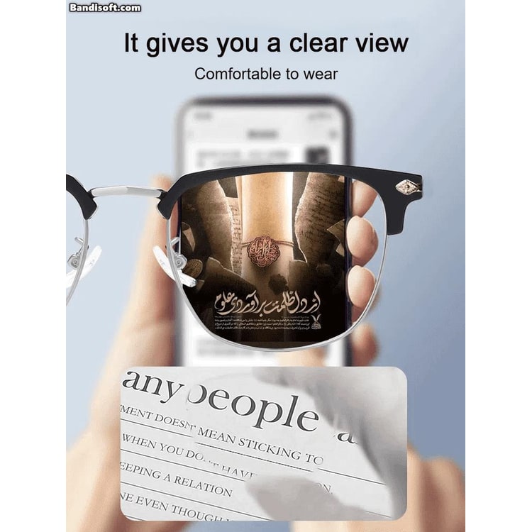 Men's Computer Reading Glasses with Light Blocking and Half-Rim Frame - Image 2