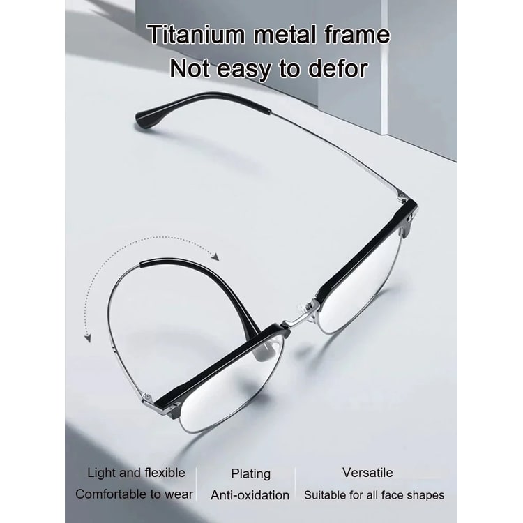 Men's Computer Reading Glasses with Light Blocking and Half-Rim Frame - Image 3