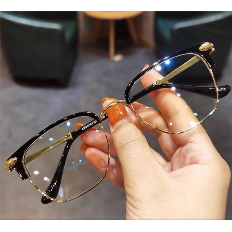 Men's Computer Reading Glasses with Light Blocking and Half-Rim Frame - Image 6