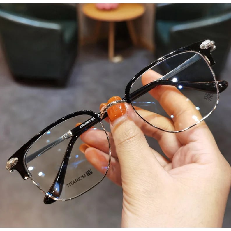 Men's Computer Reading Glasses with Light Blocking and Half-Rim Frame - Image 7