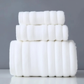 Men's Cotton Terry Bath Towel Set for Bathroom with Ribbed Texture Three Piece - Image 4