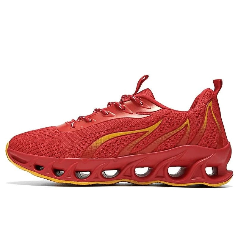 Mens Cushioned Running Shoes Athletic Orthopedic Breathable Mesh Blade Sole Supportive Sneakers - Image 4