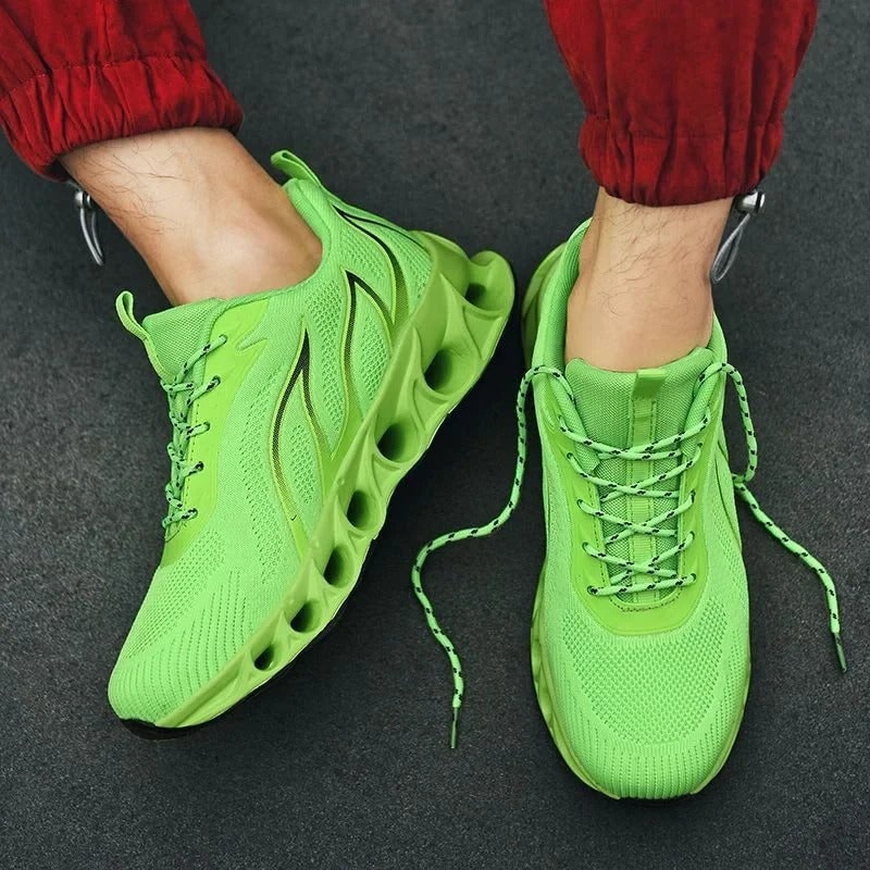 Mens Cushioned Running Shoes Athletic Orthopedic Breathable Mesh Blade Sole Supportive Sneakers - Image 7