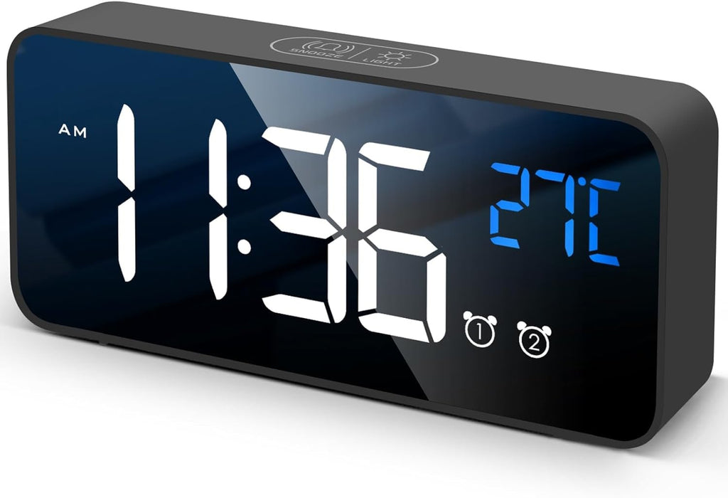 Men's Digital Clock Seconds Electronic Wall Calendar Day with Large Display and Remote for Seniors - Image 12