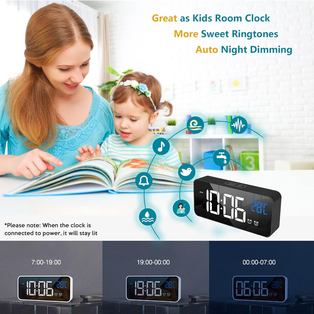 Men's Digital Clock Seconds Electronic Wall Calendar Day with Large Display and Remote for Seniors - Image 14