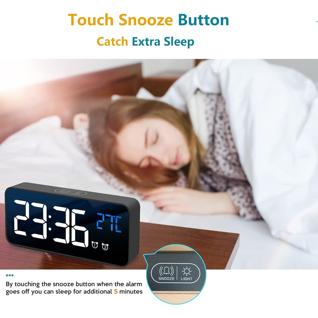 Men's Digital Clock Seconds Electronic Wall Calendar Day with Large Display and Remote for Seniors - Image 15