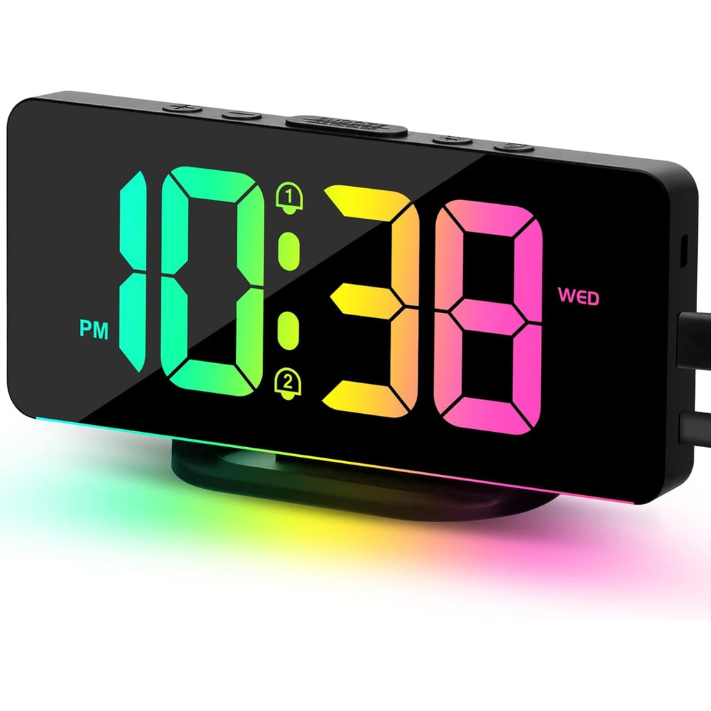 Men's Digital Clock Seconds Electronic Wall Calendar Day with Large Display and Remote for Seniors - Image 18