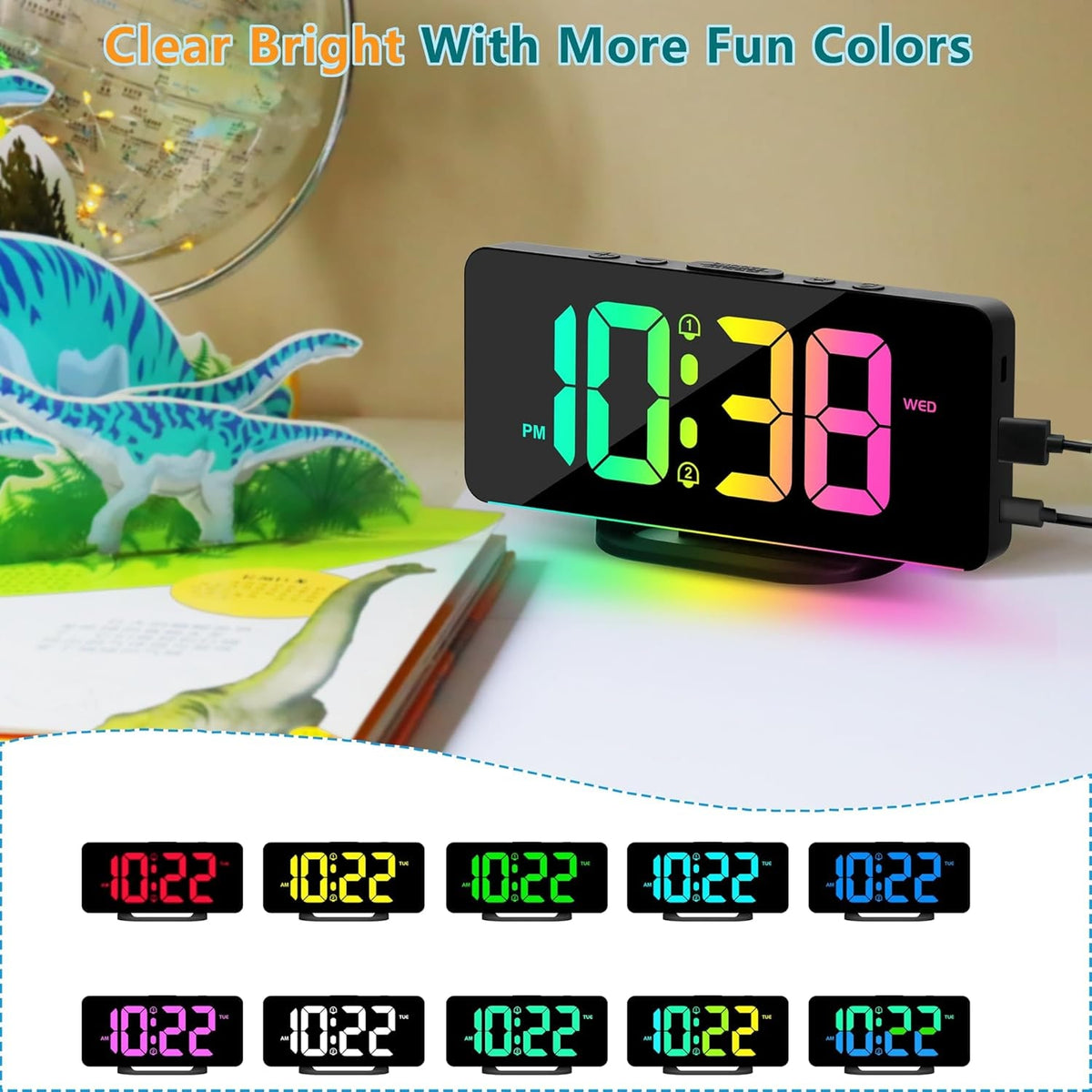 Men's Digital Clock Seconds Electronic Wall Calendar Day with Large Display and Remote for Seniors - Image 20