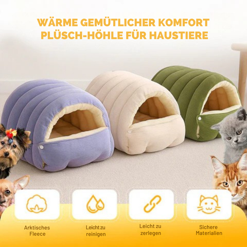 Men's Dog and Cat Cave Bed with Corduroy Fleece Lining and Memory Foam - Image 1