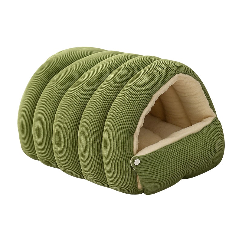 Men's Dog and Cat Cave Bed with Corduroy Fleece Lining and Memory Foam - Image 14