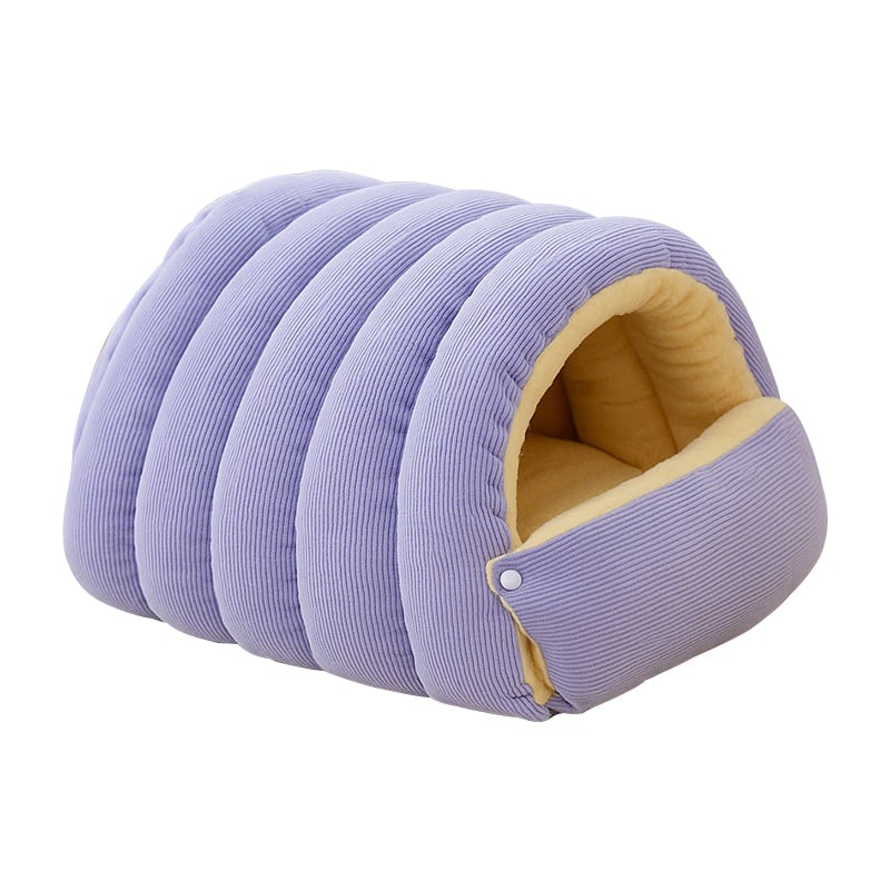 Men's Dog and Cat Cave Bed with Corduroy Fleece Lining and Memory Foam - Image 16