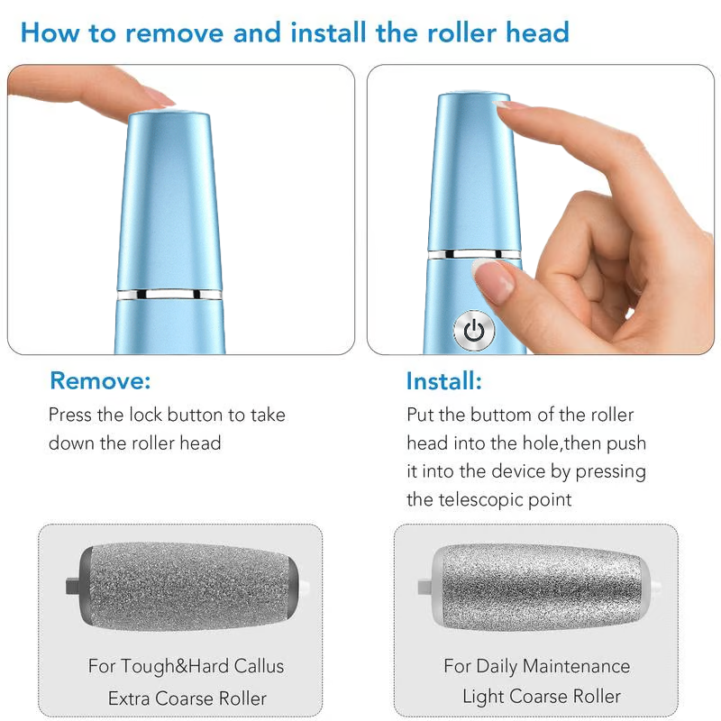 Men's Electric Foot File and Callus Remover with Rechargeable Roller Head - Image 12
