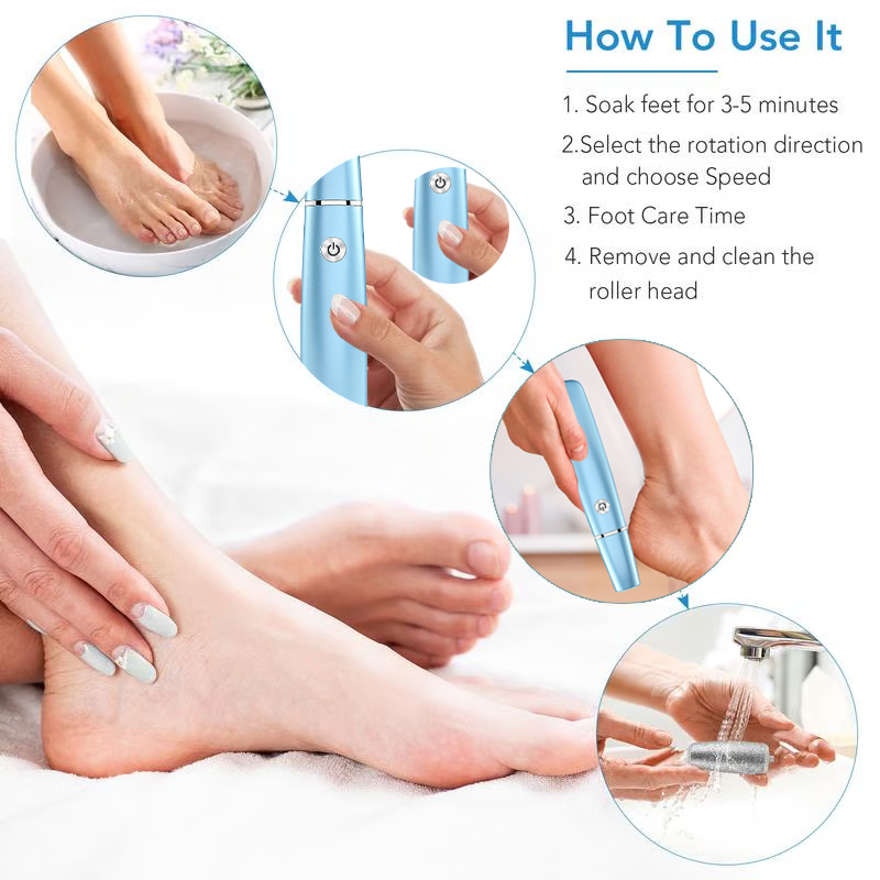 Men's Electric Foot File and Callus Remover with Rechargeable Roller Head - Image 7