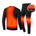 Men's Electric Heated Long Johns Thermal Underwear Set with USB Power and Stretchy Knit - Image 1
