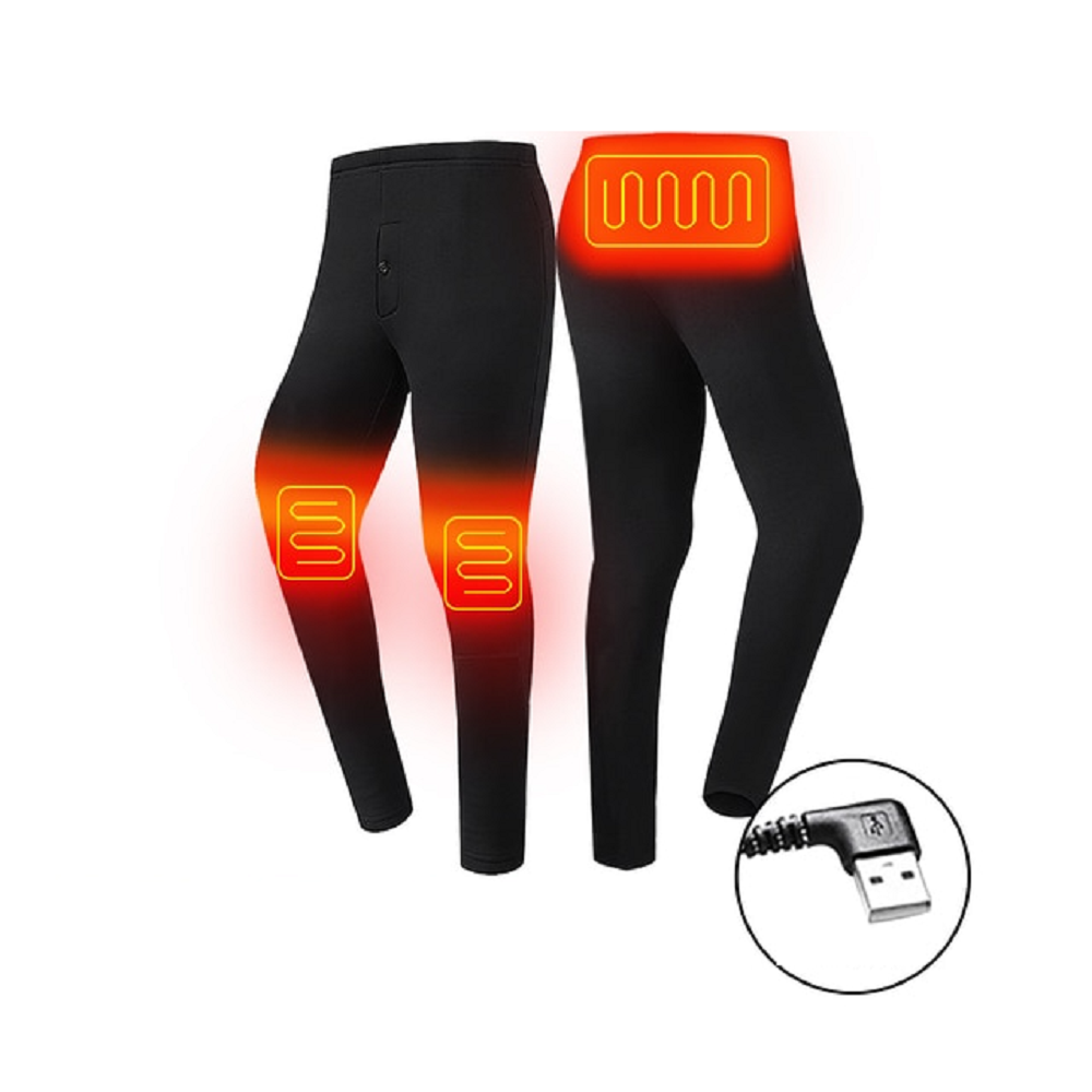 Men's Electric Heated Long Johns Thermal Underwear Set with USB Power and Stretchy Knit - Image 10
