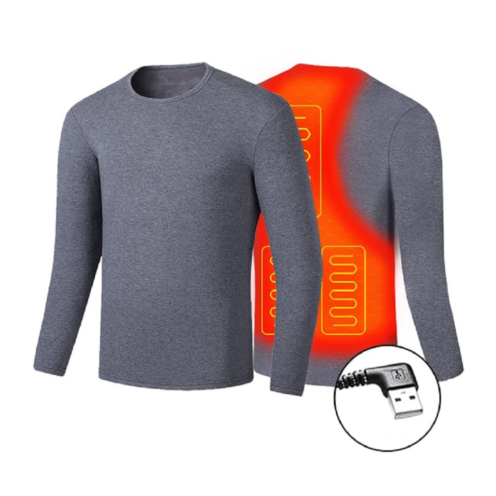 Men's Electric Heated Long Johns Thermal Underwear Set with USB Power and Stretchy Knit - Image 5