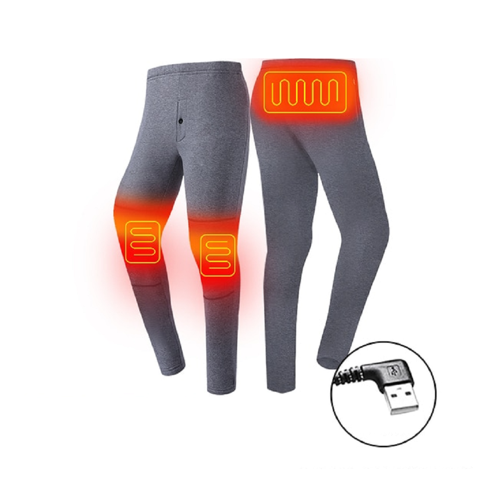 Men's Electric Heated Long Johns Thermal Underwear Set with USB Power and Stretchy Knit - Image 9