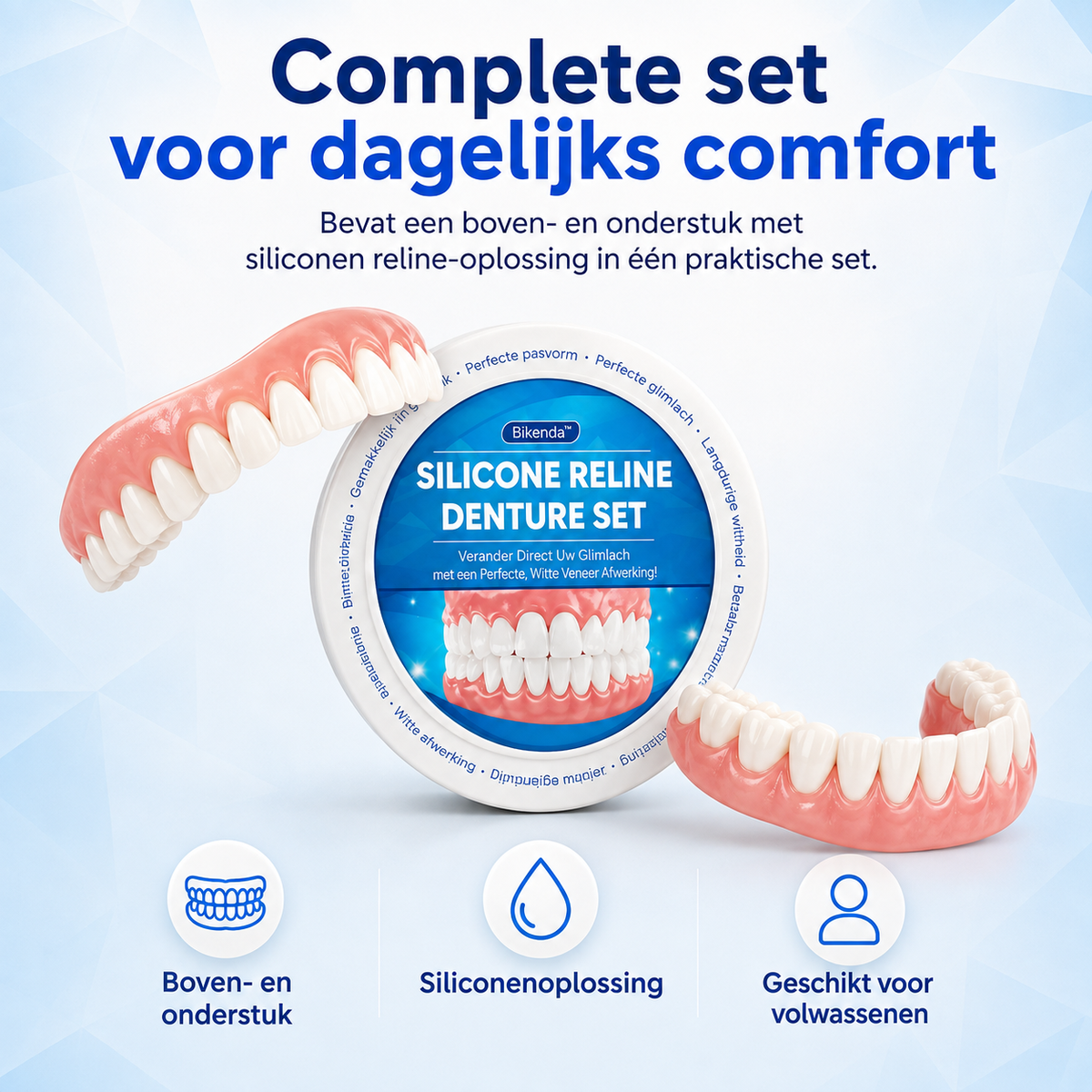 Men's False Teeth Repair Kit Denture Reline Dental Tooth Filling with Silicone Liner - Image 4