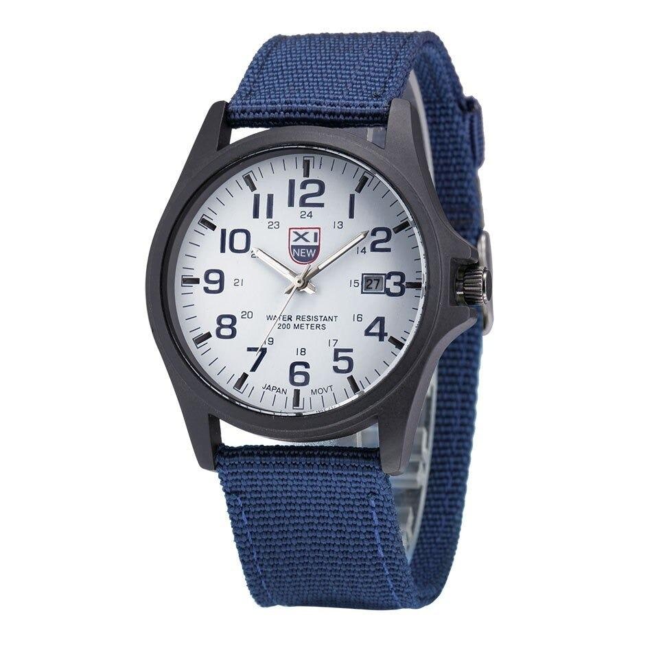 Men's Field Watch with Nylon Strap Luminous Hands Tactical Analog - Image 3