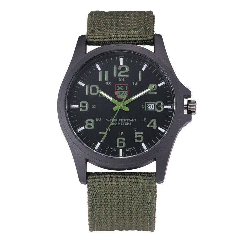 Men's Field Watch with Nylon Strap Luminous Hands Tactical Analog - Image 5