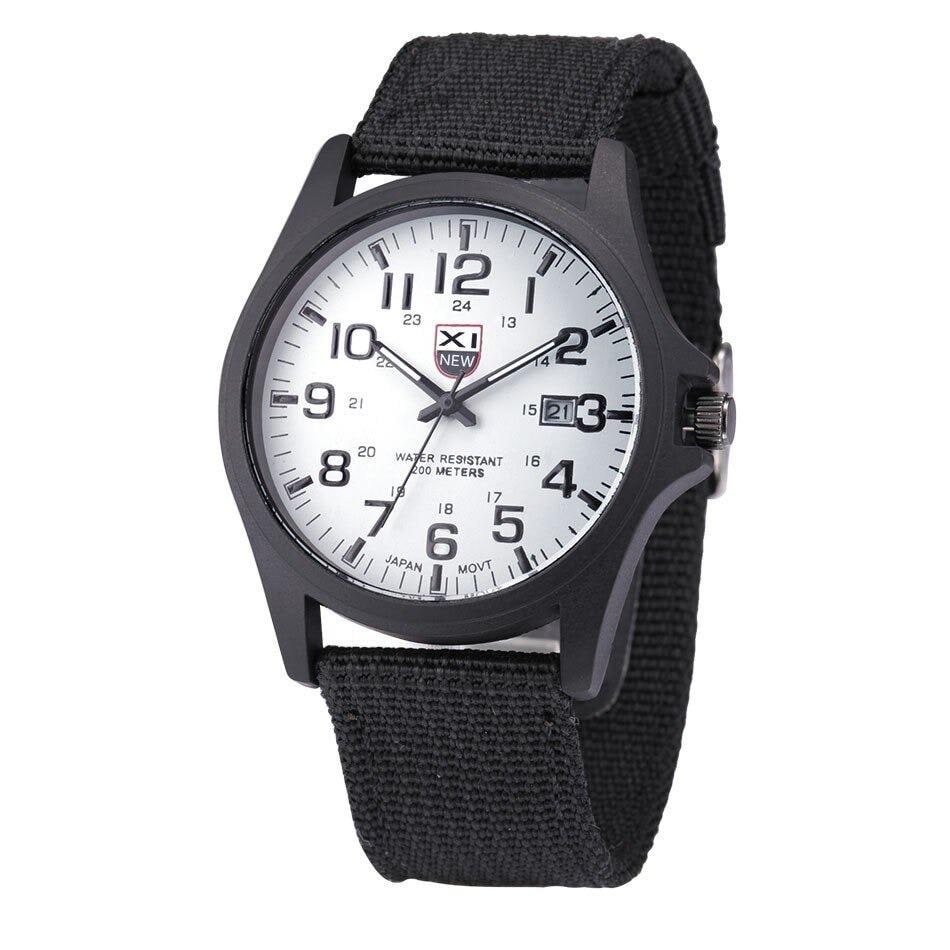 Men's Field Watch with Nylon Strap Luminous Hands Tactical Analog - Image 6