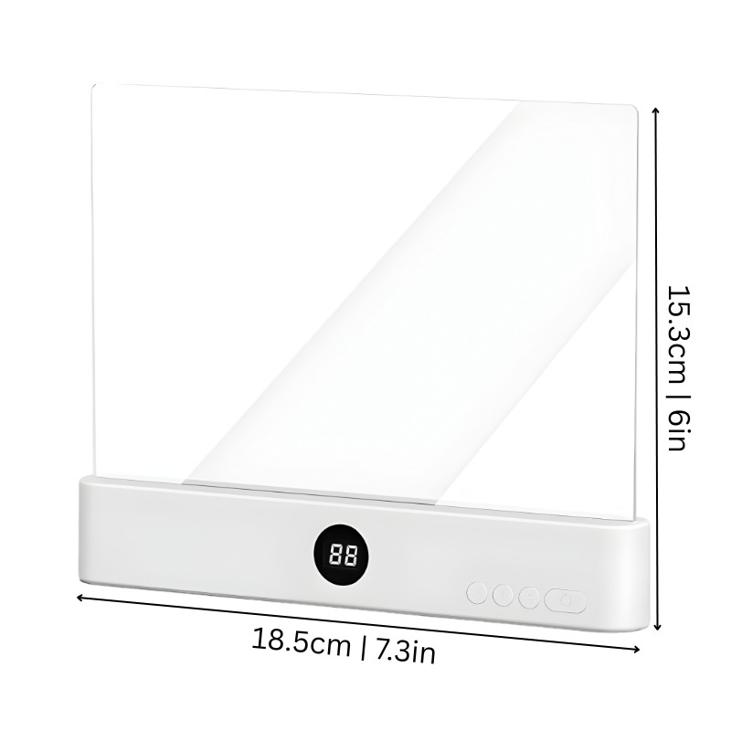 Men's Flat Book Light with LED Edge Lighting and Digital Display for Portable Reading - Image 2