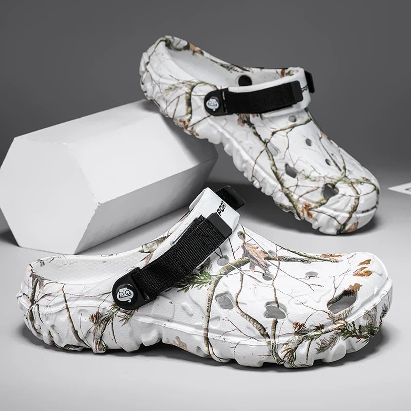 Men's Foam Clogs with Adjustable Heel Strap and Ventilation Holes - Image 7