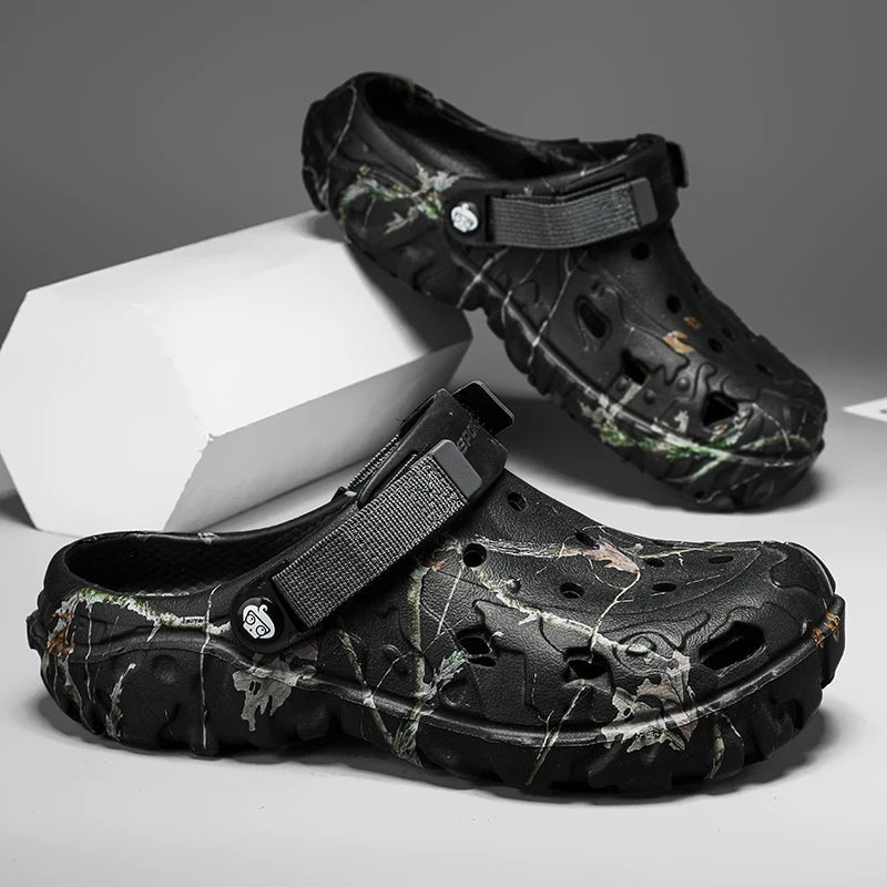 Men's Foam Clogs with Adjustable Heel Strap and Ventilation Holes - Image 8