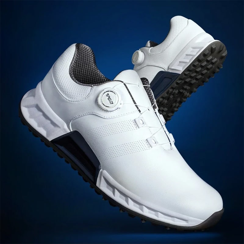 Men's Golf Shoes Spikeless with Waterproof Dial Lace Closure and Non-Slip Sole - Image 2