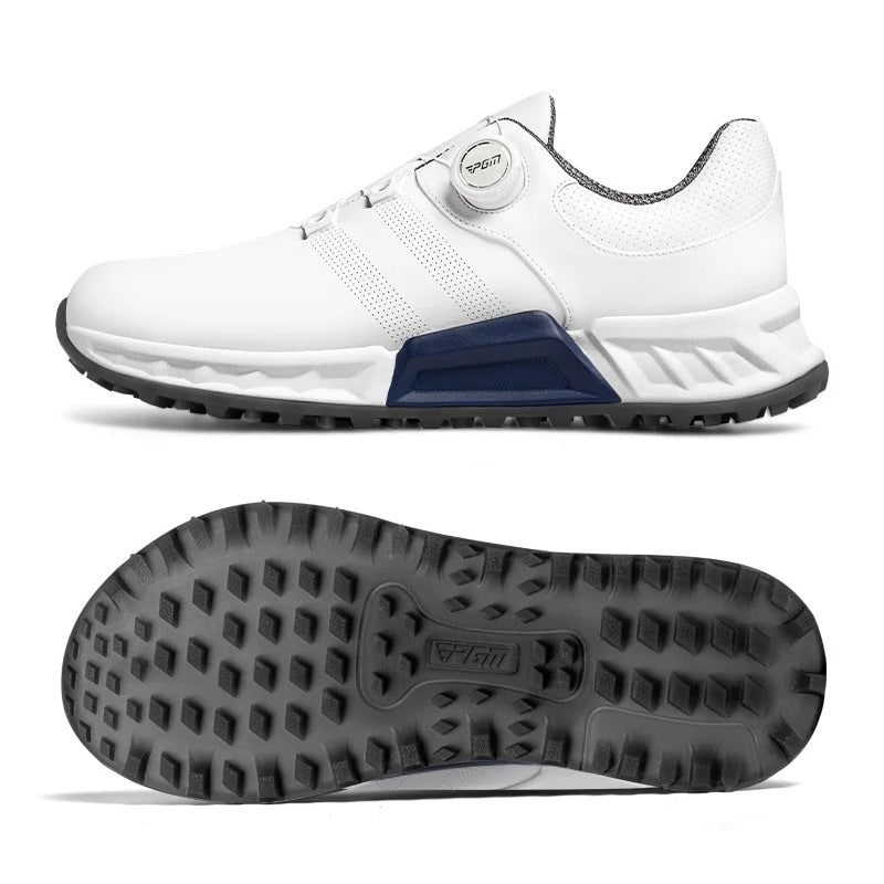 Men's Golf Shoes Spikeless with Waterproof Dial Lace Closure and Non-Slip Sole - Image 4