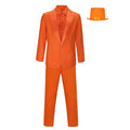 Men's Halloween Formal Tuxedo Costume with Ruffled Shirt Bow Tie and Top Hat for Prom Party - Image 1