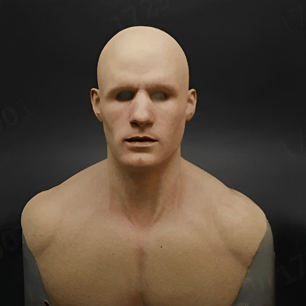 Men's Halloween Realistic Silicone Old Man Mask with Hyper Face and Faux Hair for Costume Party - Image 12