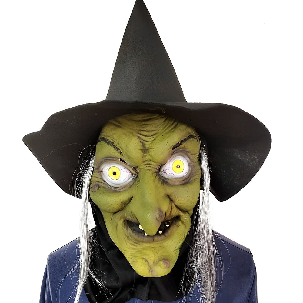 Men's Halloween Realistic Silicone Old Man Mask with Hyper Face and Faux Hair for Costume Party - Image 19