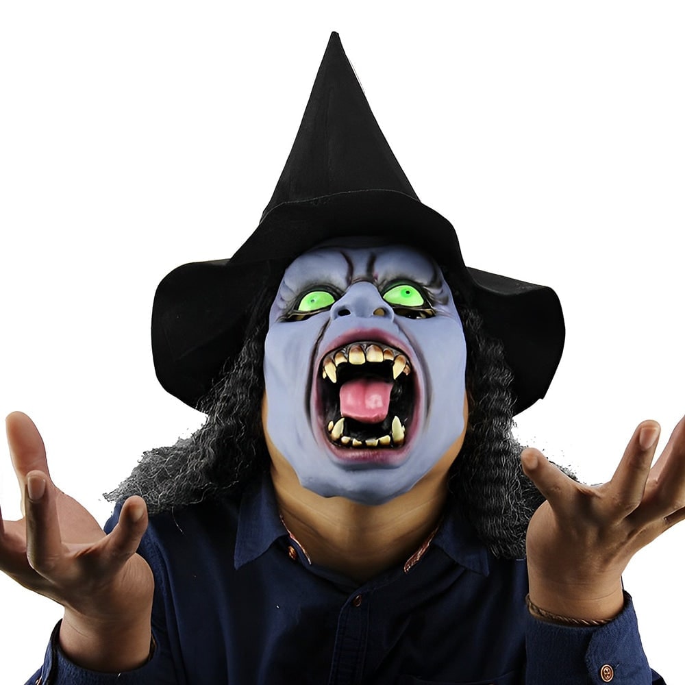 Men's Halloween Realistic Silicone Old Man Mask with Hyper Face and Faux Hair for Costume Party - Image 21