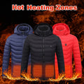 Men's Heated Puffer Jacket with Hood and Quilted Insulation Full Zip - Image 2