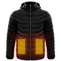 Men's Heated Puffer Jacket with Hood and Quilted Insulation Full Zip - Image 7