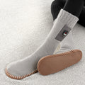 Men's Heated Slipper Socks with Battery Operated Warming and Rechargeable Pack Non-Slip Soles - Image 1