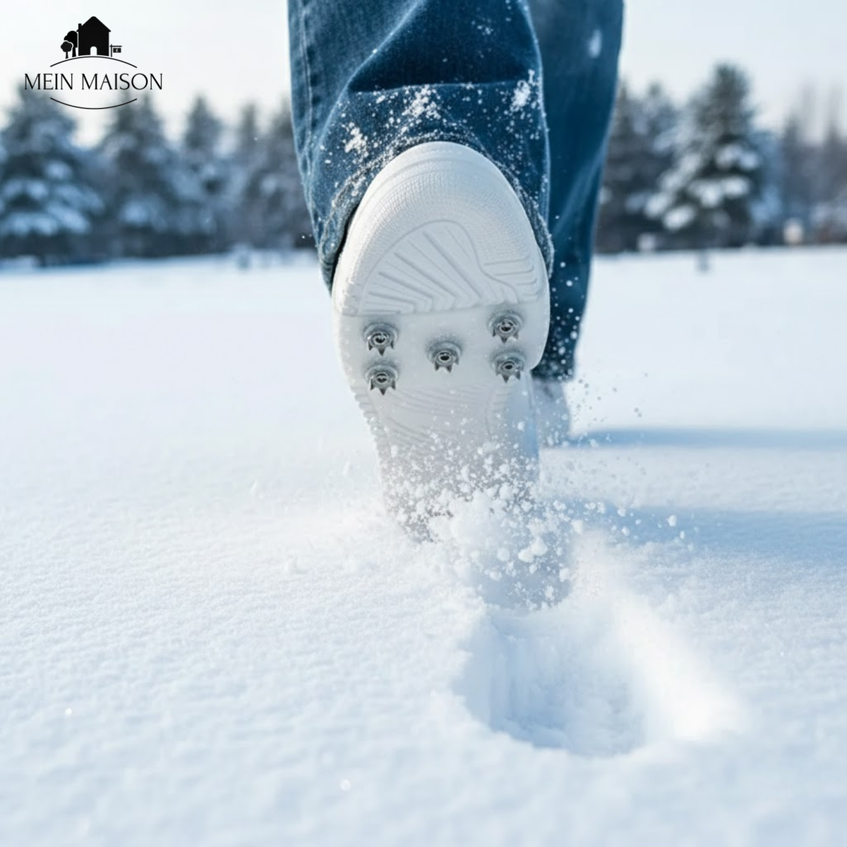 Men's Ice Cleats with Metal Spikes and Silicone Shoe Studs for Winter Traction - Image 6
